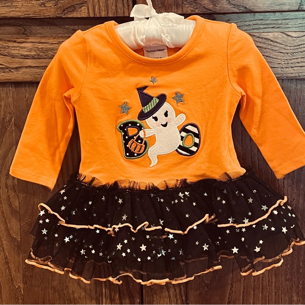 Bonnie Baby Orange and Black Ghost Costume